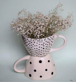 Load image into Gallery viewer, Our polka coffee mugs set of 2
