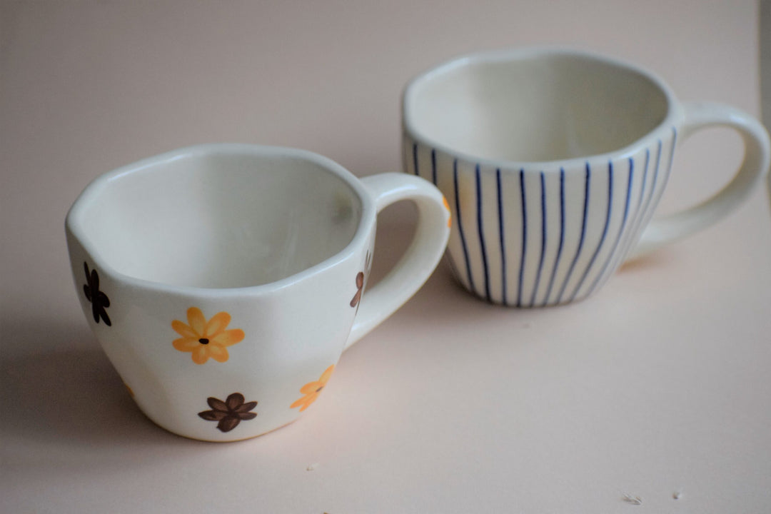 Flowers & Blues Coffee mugs - set of 2