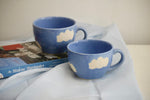 Load image into Gallery viewer, Dance with the clouds blue | Coffee mugs pair
