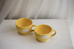 Load image into Gallery viewer, Dance with the clouds yellow | Coffee mugs pair
