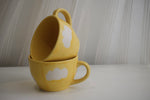 Load image into Gallery viewer, Dance with the clouds yellow | Coffee mugs pair
