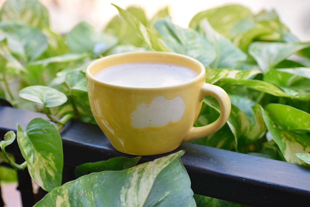 Dance with the clouds yellow | Coffee mugs pair