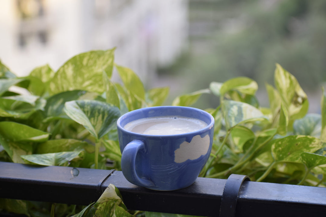 Dance with the clouds blue | Coffee mugs pair