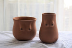 Load image into Gallery viewer, Perfectly Imperfect Terracotta Vase and planter - set of 2
