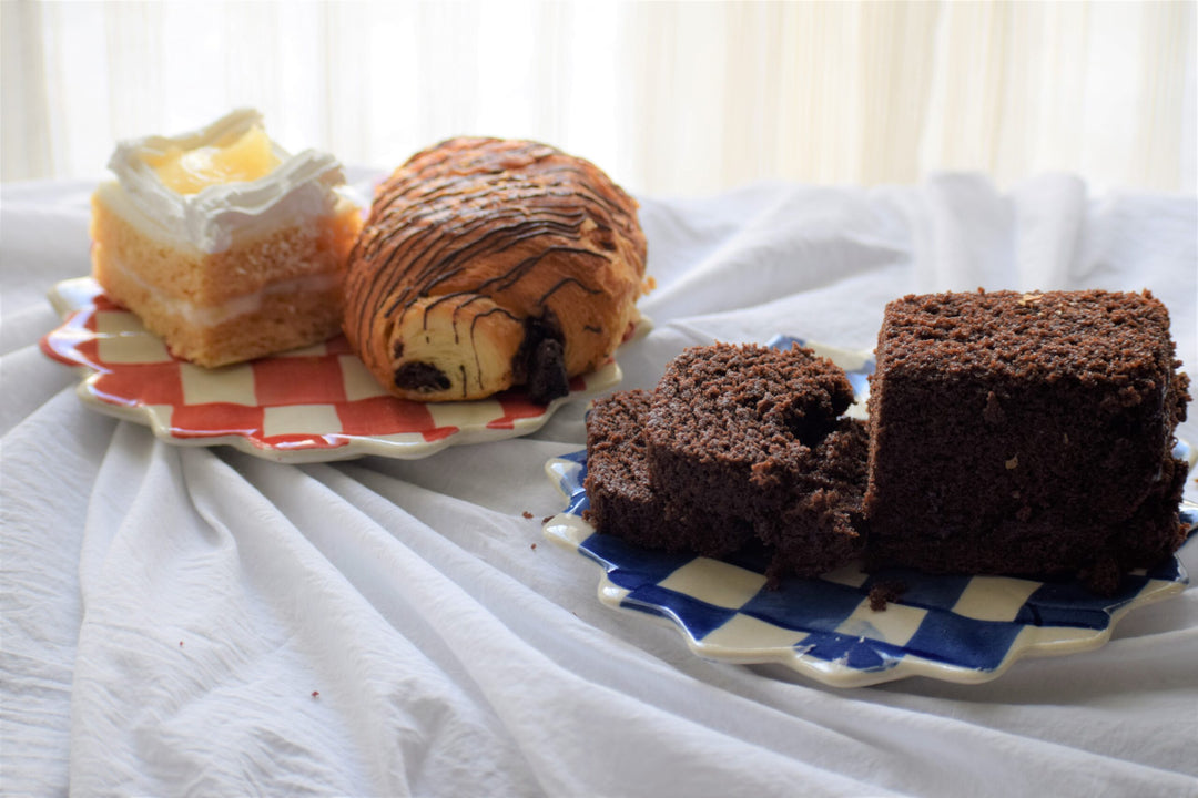 Checkered Dessert Plates