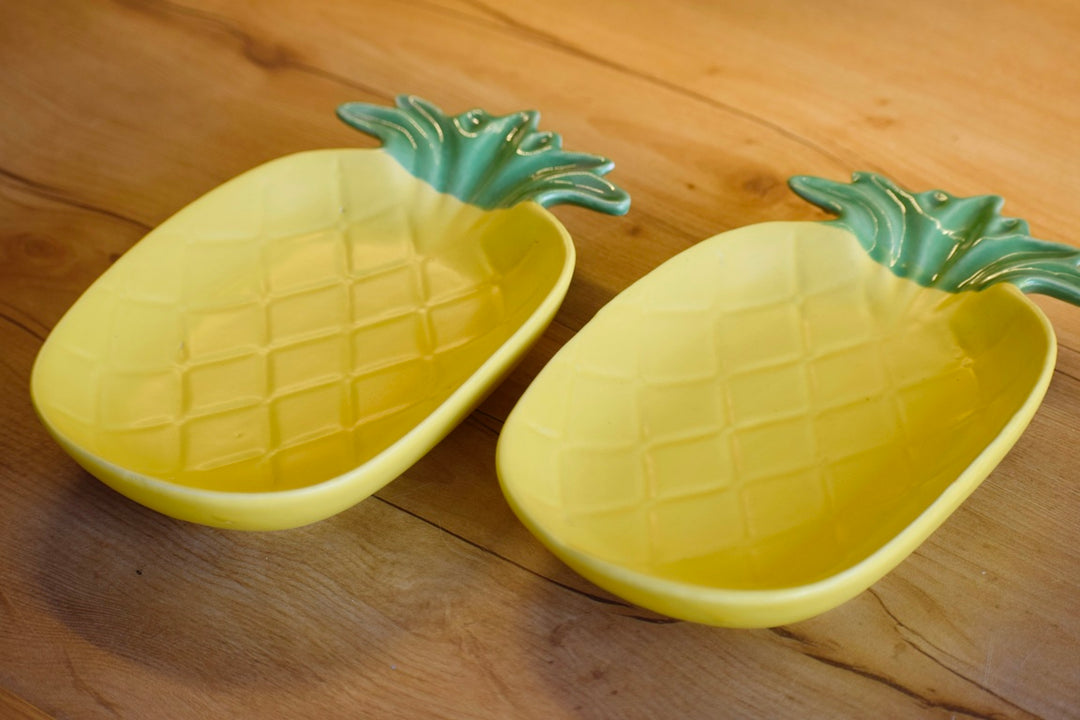 Ananas - set of 2 platters