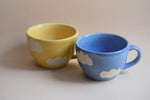 Load image into Gallery viewer, Dance with the clouds blue | Coffee mugs pair
