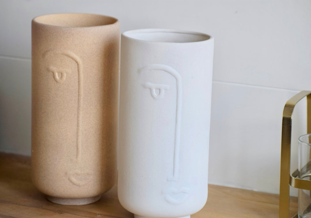 Rostro vase - Beige