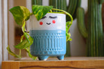 Load image into Gallery viewer, Be Happy - Blue Planter
