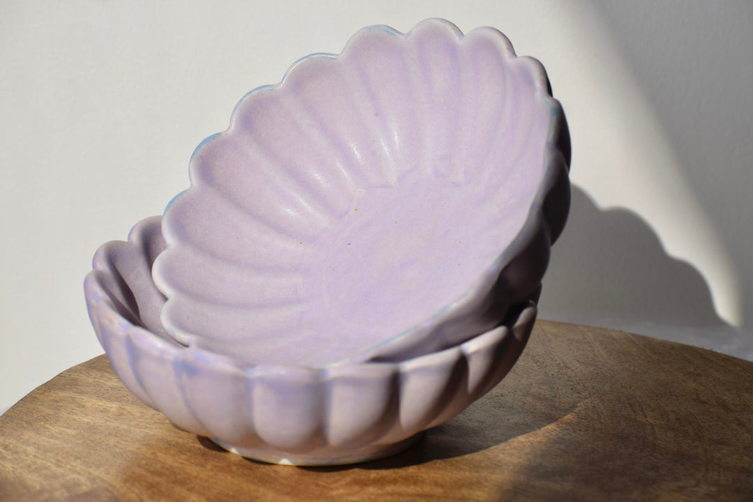 Pure Joy - set of 6 ceramic bowls (lilac)