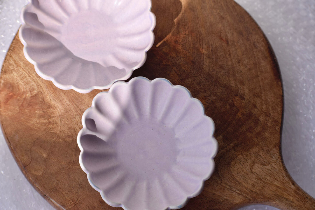 Pure Joy - set of 6 ceramic bowls (lilac)