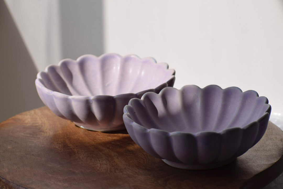 Pure Joy - set of 6 ceramic bowls (lilac)