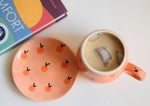 Load image into Gallery viewer, Pretty Peaches - Mug and Saucer set (Peach)
