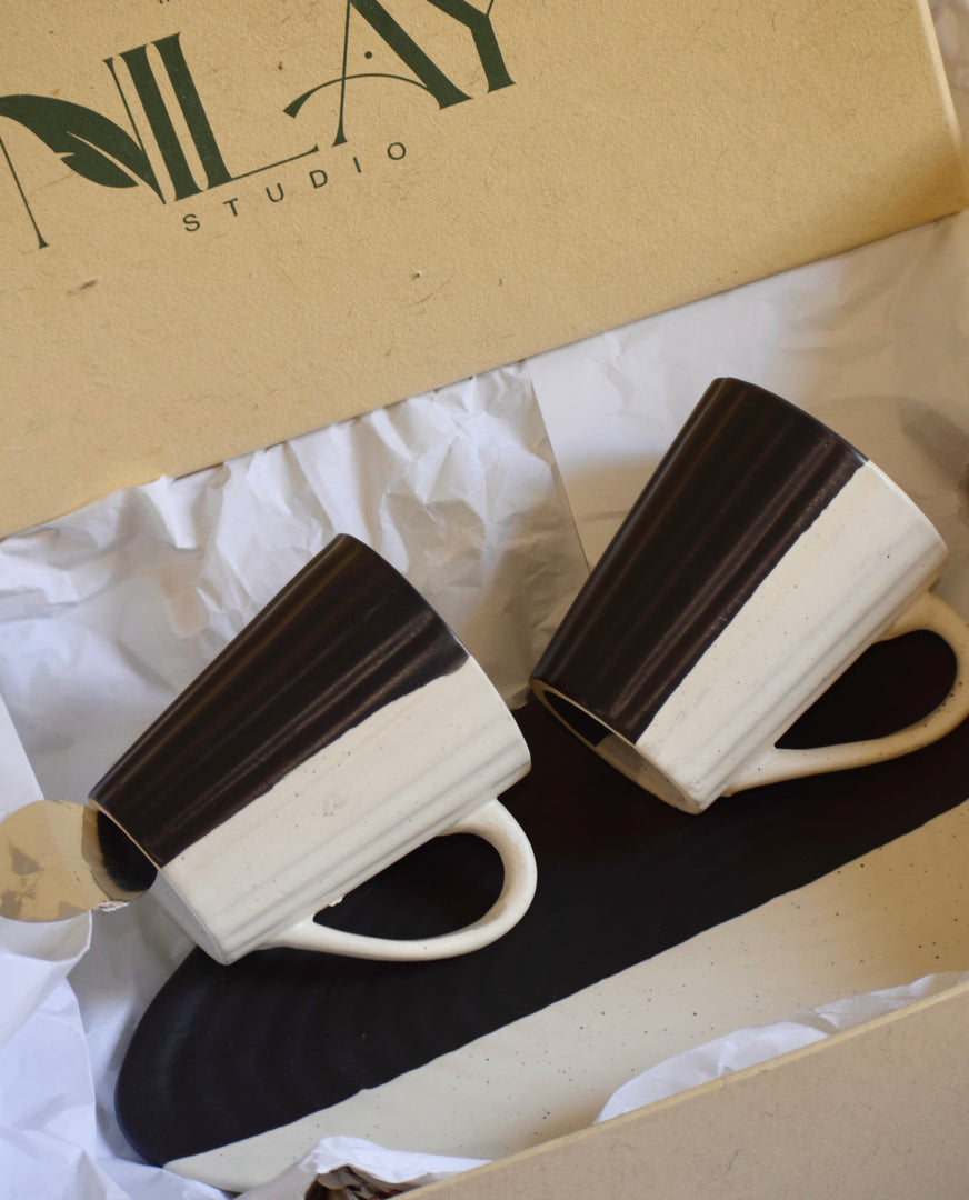 Good two go - Set of 2 Mugs & 1 Platter for gifting