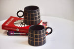 Load image into Gallery viewer, Black Checkered Coffee Mug
