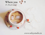 Load image into Gallery viewer, Pretty Peaches - Mug and Saucer set (off-white)
